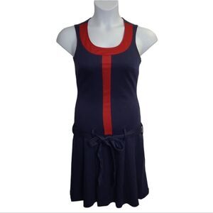 NEW Y2K Betsey Johnson nautical navy blue pleated sleeveless 2006 runway dress 4